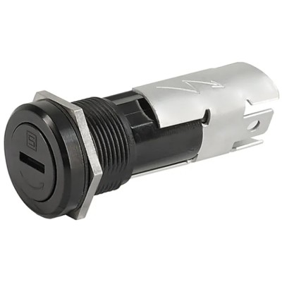 Schurter 16A Panel Mount Fuse Holder, 1P-Pole, Mini Size, Thermoset Body, 250V AC, IP67 Rated 0031.2201