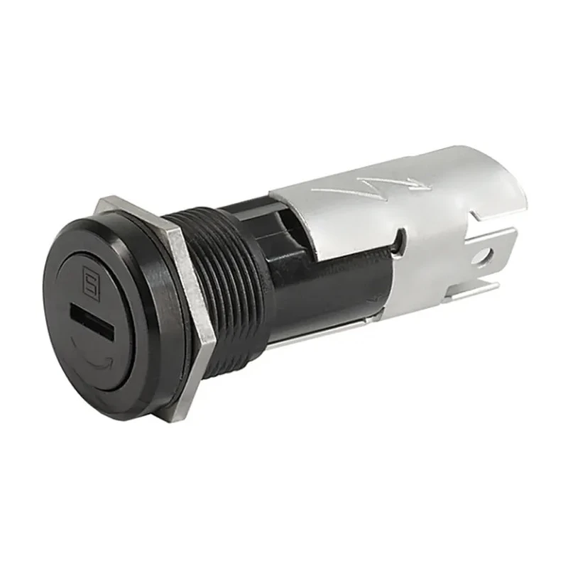 Schurter 16A Panel Mount Fuse Holder, 1P-Pole, Mini Size, Thermoset Body, 250V AC, IP67 Rated 0031.2201