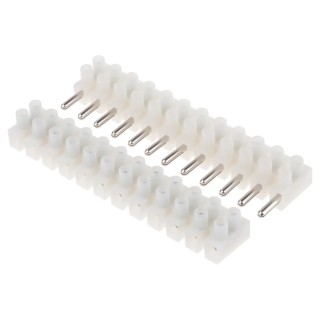 RS PRO Non-Fused Terminal Block, 12-Way, 12AWG Wire, 24A Screw Termination 450V 8mm Pitch 865-9830