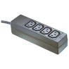 Bulgin 10A 250V 4 Gang Socket Bar with 2m Cord IEC C13 PXD201