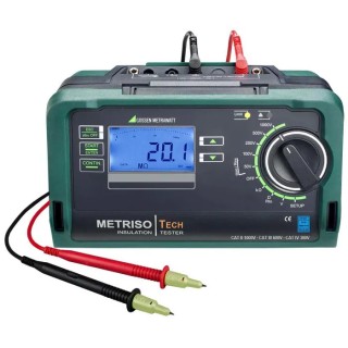 Gossen Metrawatt METRISO TECH Insulation Tester, 50 V Minimum, 1 kV Maximum, 199 GΩ Resistance, Digital and Analogue M550P