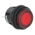 ZF KF Series Illuminated Push Button Switch, On-None-Off, Panel Mount, 20.2 mm Cutout, SPST, Red LED, IP65 KFB2ALA2RBB