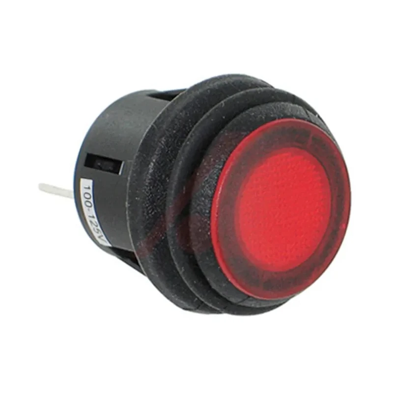 ZF KF Series Illuminated Push Button Switch, On-None-Off, Panel Mount, 20.2 mm Cutout, SPST, Red LED, IP65 KFB2ALA2RBB