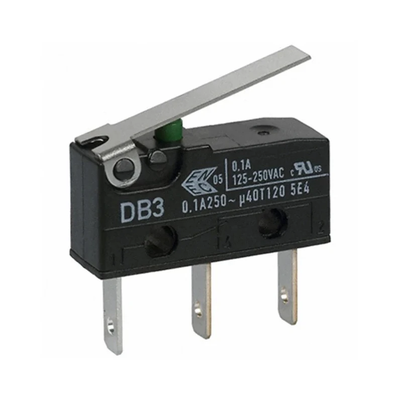 ZF Straight Lever Micro Switch with Quick Connect Terminal, 100mA, 250 V AC, SPCO Contact Configuration, IP50 DB3C-B1LB