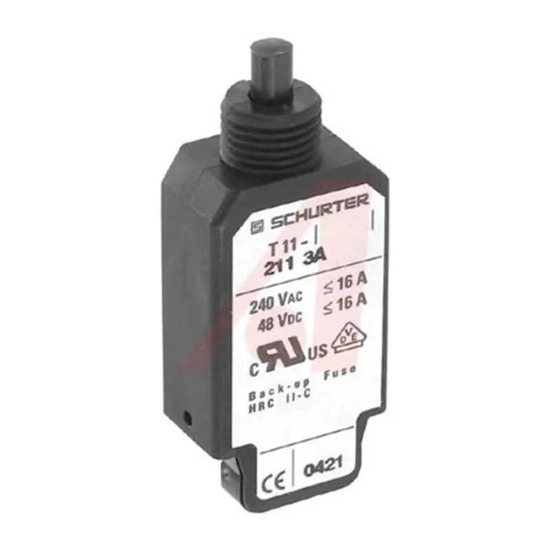 Schurter T11-211 Thermal Circuit Breaker 3A Current Rating 1-Pole Panel Mount 240V AC 48V DC 4400.0010