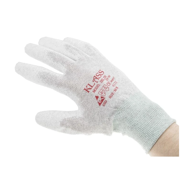 RS PRO Nylon Anti-Static Gloves Size 8, Reusable, ESD and EN 388:2016 Compliant 869-1651