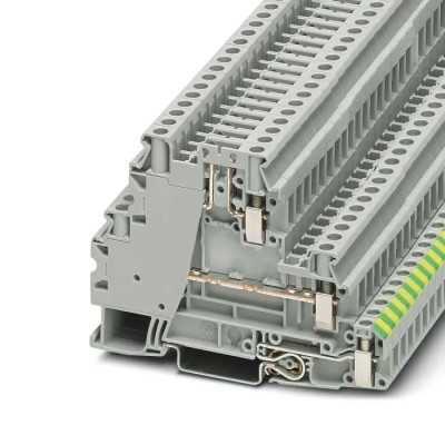 Phoenix Contact Multi Level Terminal Block UT 4-PE/L/TG Series Grey, Screw Termination 28A, 500V, 0.14 to 6 mm², 5 3214365