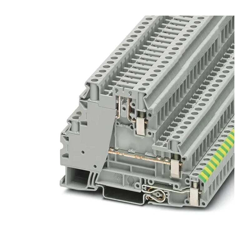 Phoenix Contact Multi Level Terminal Block UT 4-PE/L/TG Series Grey, Screw Termination 28A, 500V, 0.14 to 6 mm², 5 3214365