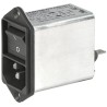 Schurter 250V AC 6A Screw Mount Male 2 Pole IEC Connector with Quick Connect Termination 4302.5314