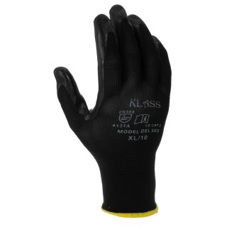 RS PRO Black Polyester Work Gloves Size 10/XL Nitrile Coated 24 Gloves 869-1572