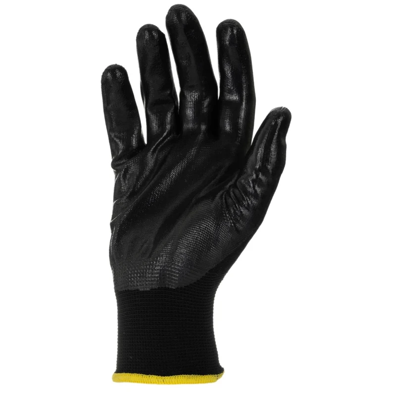 RS PRO Black Polyester Work Gloves Size 10/XL Nitrile Coated 24 Gloves 869-1572