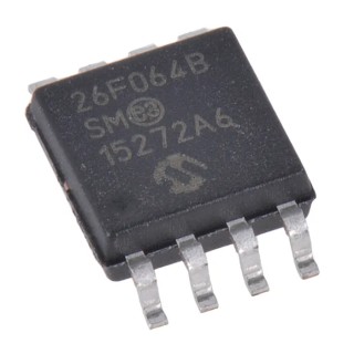 Microchip Split Gate 64 MB SPI Flash Memory 8-Pin SOIJ SST26VF064B-104I/SM