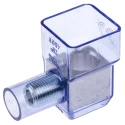 RS PRO Non-Fused Terminal Block, 1-Way, 25mm² Wire, Panel Mount, Transparent Blue Polycarbonate Housing, 450V 868-0724