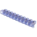 RS PRO Non-Fused Terminal Block, Panel Mount, 10-Way, 4mm² Wire, Screw Termination, Polycarbonate, Brass Contacts 868-0796