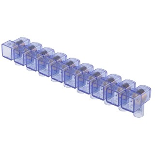 RS PRO Non-Fused Terminal Block, Panel Mount, 10-Way, 4mm² Wire, Screw Termination, Polycarbonate, Brass Contacts 868-0796