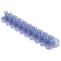 RS PRO Non-Fused Terminal Block, Panel Mount, 10-Way, 4mm² Wire, Screw Termination, Polycarbonate, Brass Contacts 868-0796