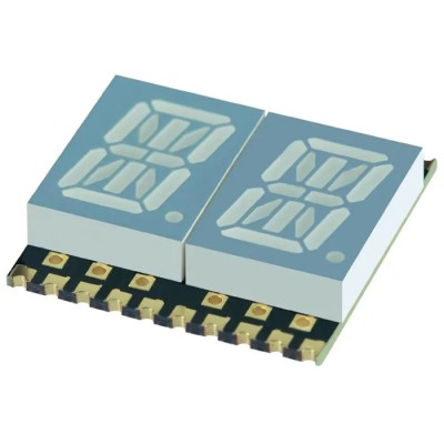 Kingbright 2 Character 14 Segment Surface Mount LED Display Red Anode 10.2mm KCPDA04-105