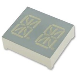 Kingbright Dual Digit 14 Segment Yellow LED Display Cathode 2 Character 13.8mm Height PDC54-11SYKWA