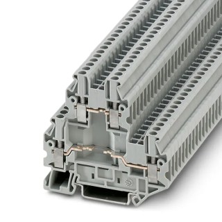 Phoenix Contact UTTB 2.5- 2-BE Series Grey 2-Level Feed Through Terminal Block Screw Termination 3046757