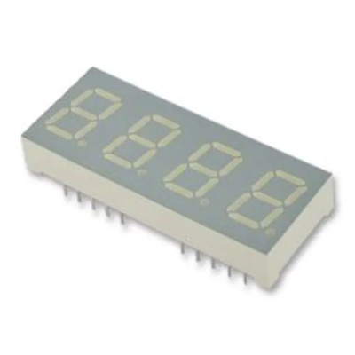 Kingbright 4-Digit 7 Segment LED Display Red Anode 10.2 mm Character Height CA04-41SURKWA