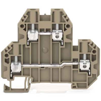 RS PRO Feed Through Terminal Block Beige Double-Level Screw Terminal Block 1kV 41A 872-4795
