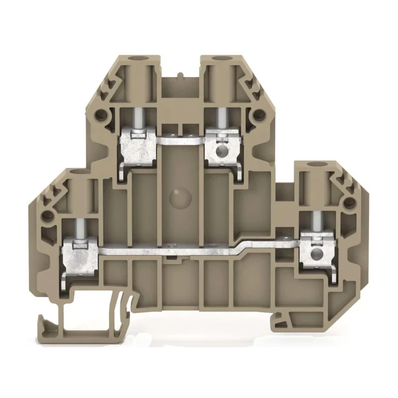 RS PRO Feed Through Terminal Block Beige Double-Level Screw Terminal Block 1kV 41A 872-4795