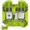RS PRO Earth Terminal Block Protective Type Green, Yellow 35mm², 1-Level, Screw Termination 872-4704