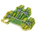 RS PRO Earth Terminal Block Yellow Green 2-Level Feed Through Screw Termination 269A 1000V 872-4791