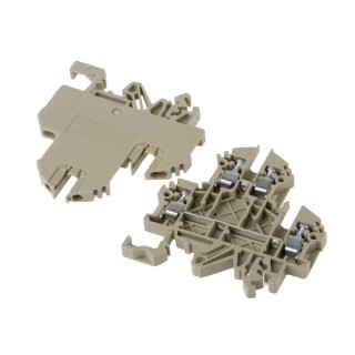 RS PRO Double Level Beige Terminal Block, Screw Termination, 500 V, 24 A, 2 Levels 872-5609