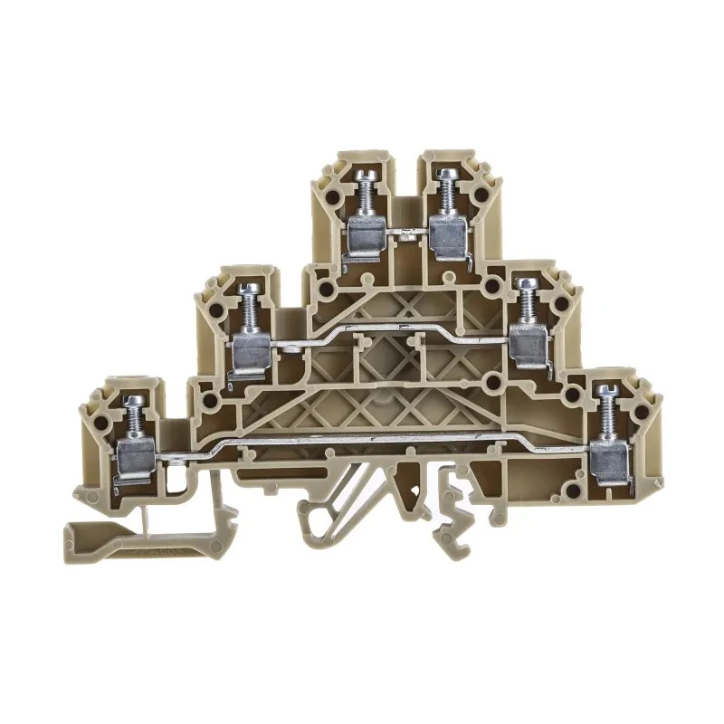 RS PRO Feed Through Terminal Block Beige 3-Level Screw Termination 300V 24A 872-5619