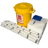 RS PRO 80 Litre Oil Spill Kit with 80L Absorbent Capacity in Static Yellow Bin 872-5760