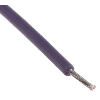 RS PRO Purple 0.2 mm² 24 AWG UL3239 Series Hook Up Wire, 11/0.16 mm Core Strands, 100 m Length Polyethylene Jacket 873-8968