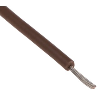 RS PRO Brown 0.2 mm² Hook Up Wire 24 AWG 11/0.16 mm Strands Polyethylene Jacket 100 m UL3239 873-8949