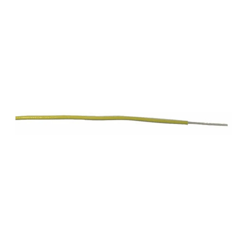 RS PRO Yellow 0.2 mm² Hook Up Wire 24 AWG, 11x0.16 mm Strands, 100 m Length, Polyethylene Jacket, UL3239 873-8952