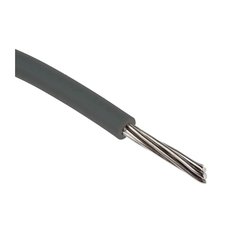 RS PRO Grey 0.33 mm² 22 AWG Hook Up Wire, Stranded Tinned Copper Conductor, 100 m Length, PVC Jacket, UL1007 300V 874-0450
