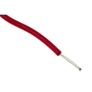 RS PRO Red 0.08 mm² Hook Up Wire, 28 AWG, 7/0.12 mm Core Strands, 100 m Length, Polyvinyl Chloride, UL1007, 300V 874-0374