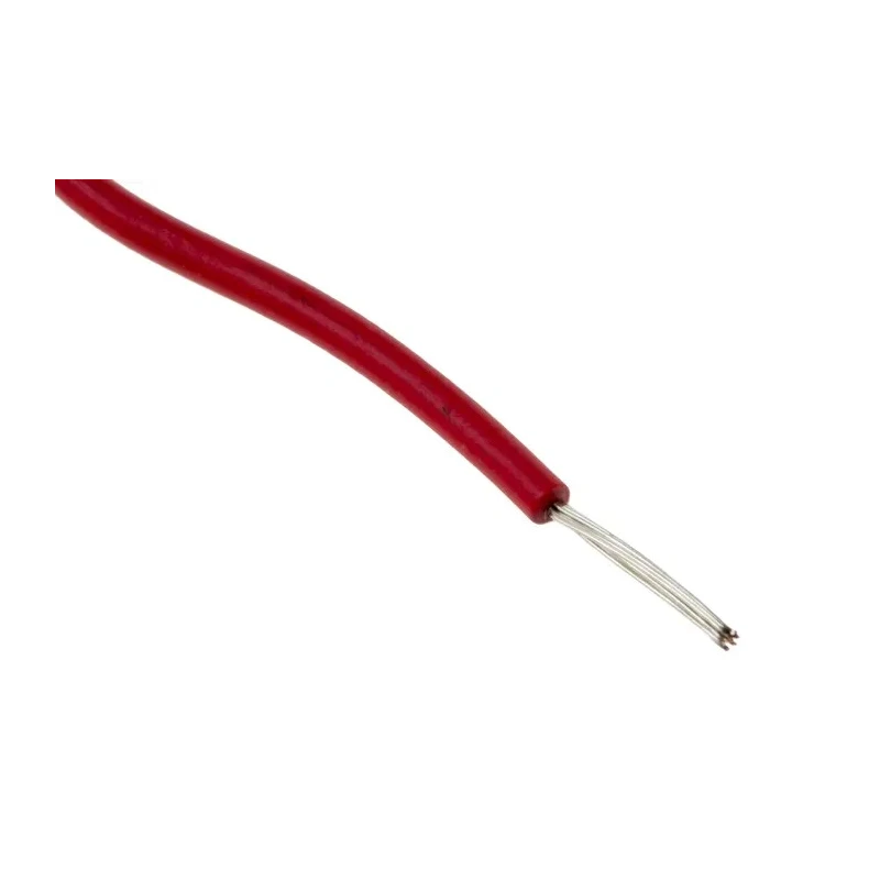 RS PRO Red 0.08 mm² Hook Up Wire, 28 AWG, 7/0.12 mm Core Strands, 100 m Length, Polyvinyl Chloride, UL1007, 300V 874-0374