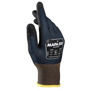 Mapa Ultrane 500 Black Nitrile Work Gloves Size 9, Nitrile Coating 500