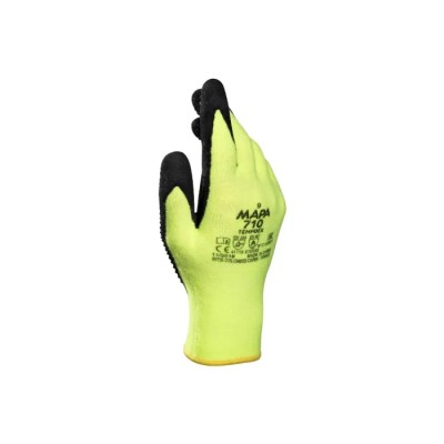Mapa TEMPDEX 710 Yellow Nitrile Foam Coating Heat Resistant Work Gloves Size 9 2 Pcs 710