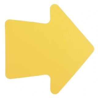 RS PRO Floor Sign Hazard Warning Sign, Self-Adhesive, Polyvinyl Chloride Material, Yellow, Height 90mm 873-5903
