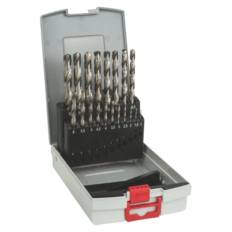 Bosch 19-Piece HSS-G Twist Drill Bit Set for Metal, 1 mm to 10 mm, ProBox 2608587013