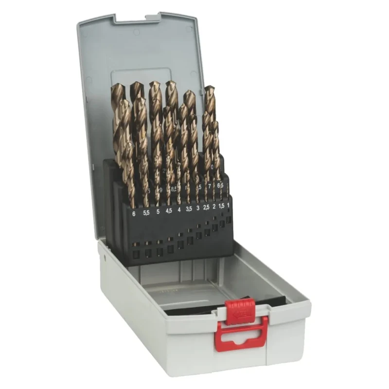 Bosch 25-Piece Twist Drill Bit Set for Metal with HSS-Co Material, 1 mm to 13 mm Sizes 2608587018