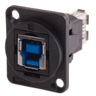 RS PRO Straight, Panel Female 1 Port USB Type B to A USB Connector USB 3.0 874-1190