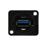 RS PRO Straight Panel Female 1 Port USB Type A to A USB Connector USB 3.0 874-1197