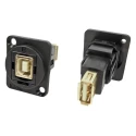 RS PRO USB Connector Panel Mount Female 1 Port USB Type B to A USB 2.0 874-1248