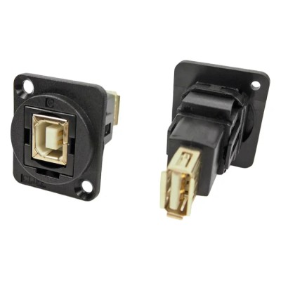 RS PRO USB Connector Panel Mount Female 1 Port USB Type B to A USB 2.0 874-1248