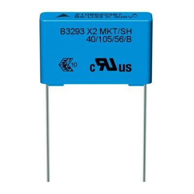 TDK B3293 Film Capacitor 330nF 305V AC 305V DC Through Hole 2 Pin Mount B32933A3334K000