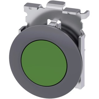 Siemens SIRIUS ACT 3SU10 Series Green Momentary Push Button Head, 30 mm Cutout, IP69K, IP67, IP66 3SU1060-0JB40-0AA0