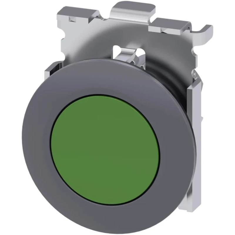Siemens SIRIUS ACT 3SU10 Series Green Momentary Push Button Head, 30 mm Cutout, IP69K, IP67, IP66 3SU1060-0JB40-0AA0