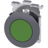 Siemens SIRIUS ACT 3SU10 Series Green Momentary Push Button Head, 30 mm Cutout, IP69K, IP67, IP66 3SU1060-0JB40-0AA0
